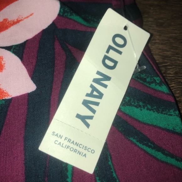 XS V Neck Raspberry Tropical Dress - Picture 4 of 4